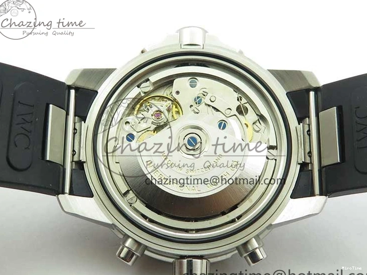 MIROTIME 1224 Aquatimer Chrono IW376803 V6F 1:1 Best Edition Blue Dial on Ruber Strap A Neat 7083